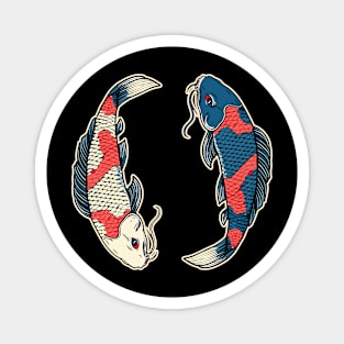 Kawaii Koi Fish Anime Japanese Streetwear Novelty Koi Fish Magnet